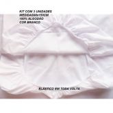Kit com 3 Lençol Avulso com Elastico para Berço